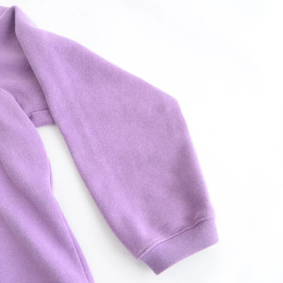 Vintage Blair Lavender Embroidered Collar Butt4 Button Pullover  Sweater Large - Picture 5 of 12